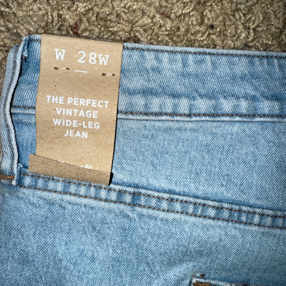 Vintage Wide-Leg Blue Jeans